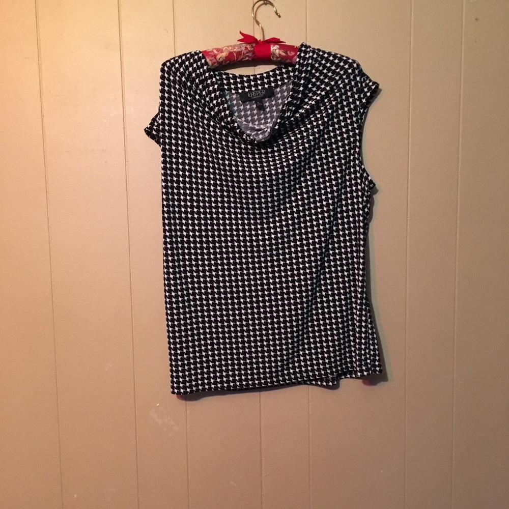 Black and white blouse